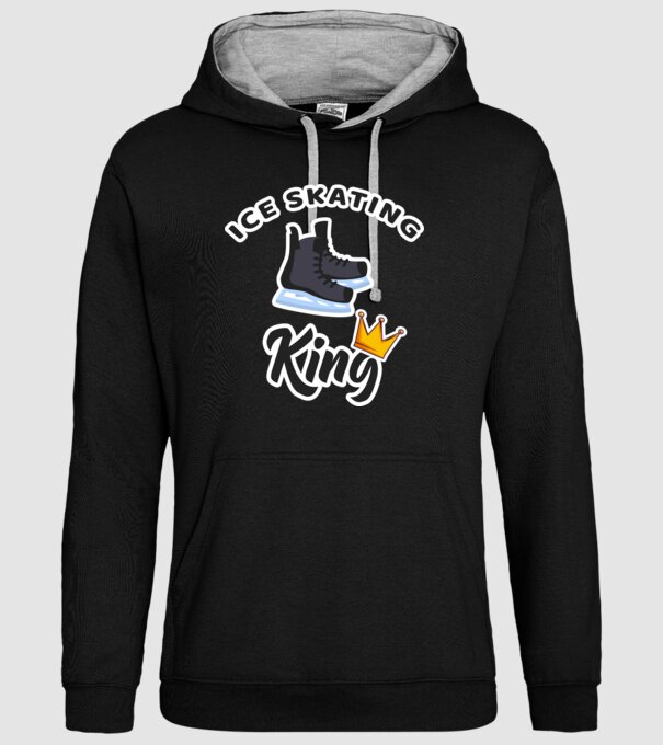 Ice skatin King model negru pe tricou