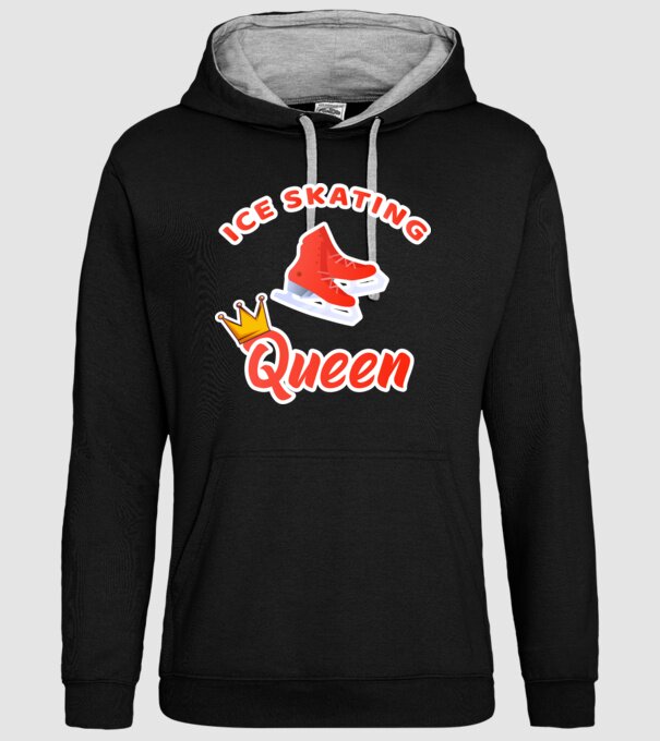 Ice skatin Queen model negru pe tricou