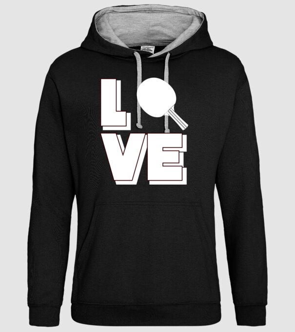 Love pingpong model negru pe tricou