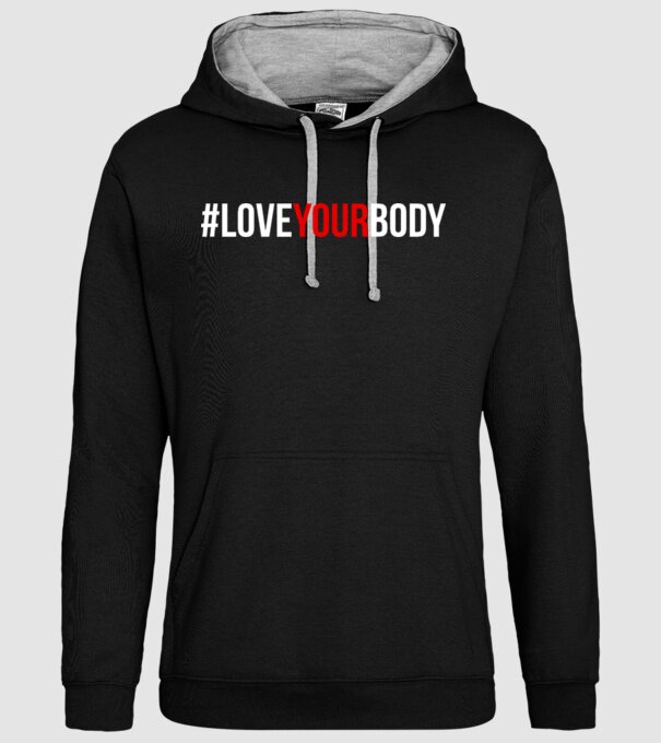 Love Your Body - Iubește-ți corpul model negru pe tricou