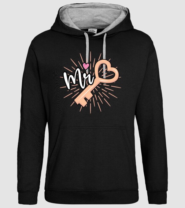 Mr key to the heart model negru pe tricou