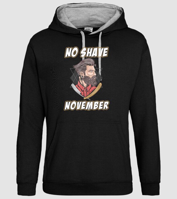 No shave November model negru pe tricou