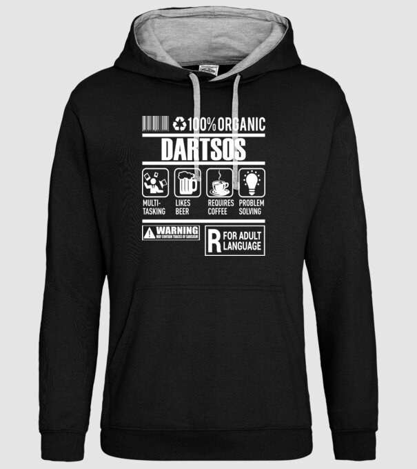 JUCĂTOR DARTS organic model negru pe tricou