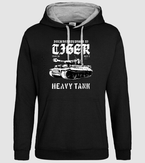 Panzer VI tiger model negru pe tricou