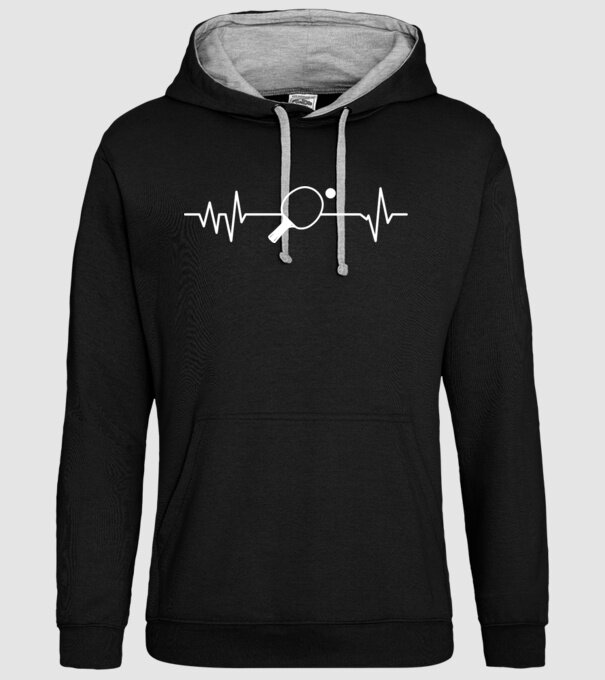Ping pong ekg model negru pe tricou