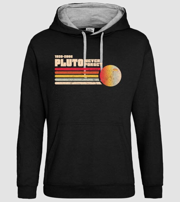 pluto model negru pe tricou