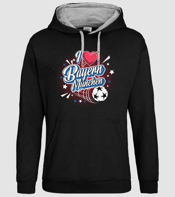 Popart Bayern model negru pe tricou