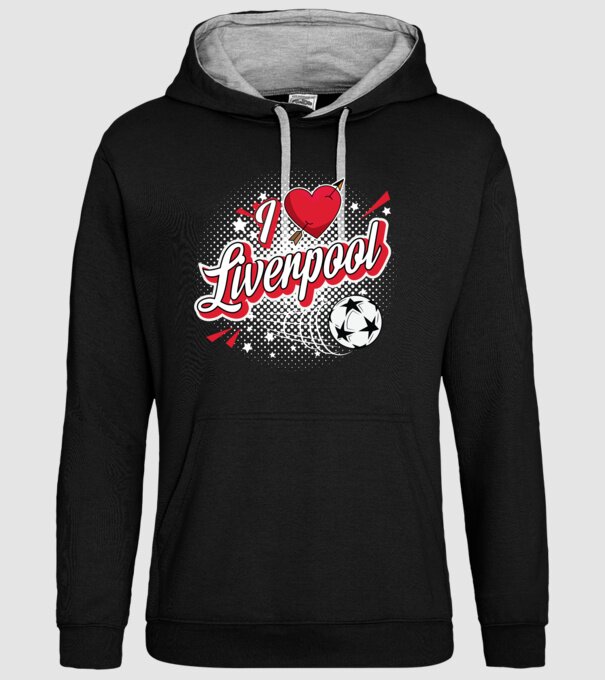 Popart Liverpool model negru pe tricou
