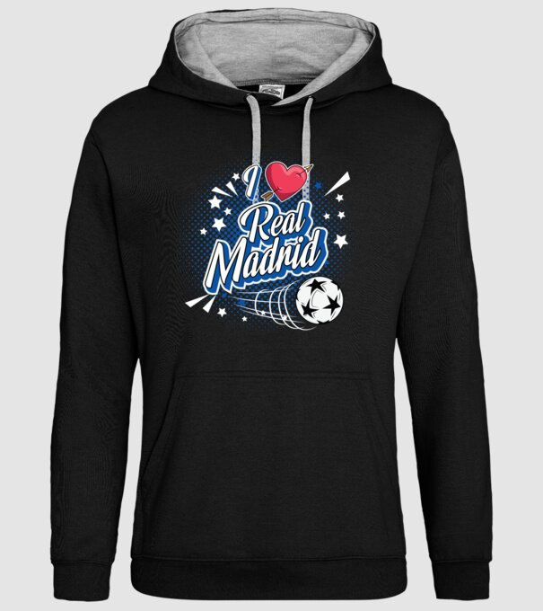 Popart RealMadrid model negru pe tricou