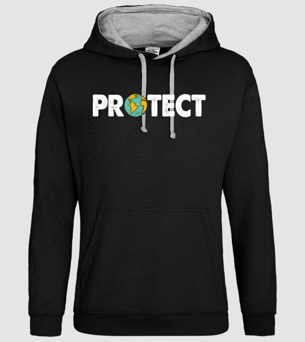 Protect earth model negru pe tricou
