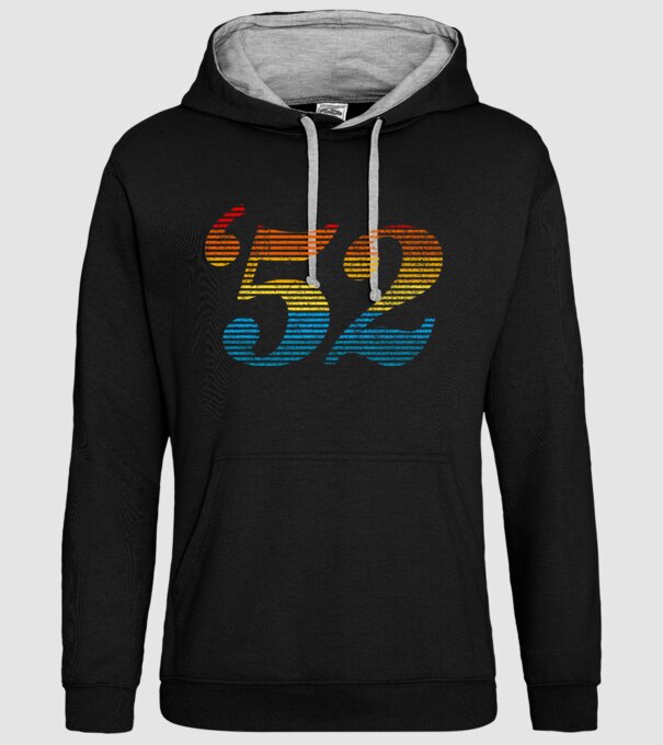 Retro Birthday 1952 model negru pe tricou