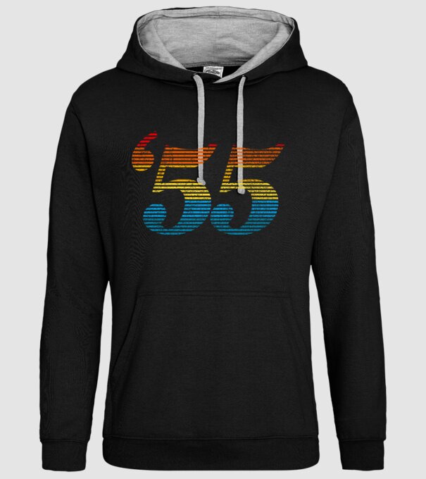 Retro Birthday 1955 model negru pe tricou