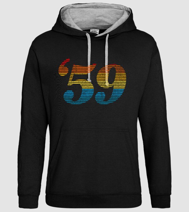 Retro Birthday 1959 model negru pe tricou
