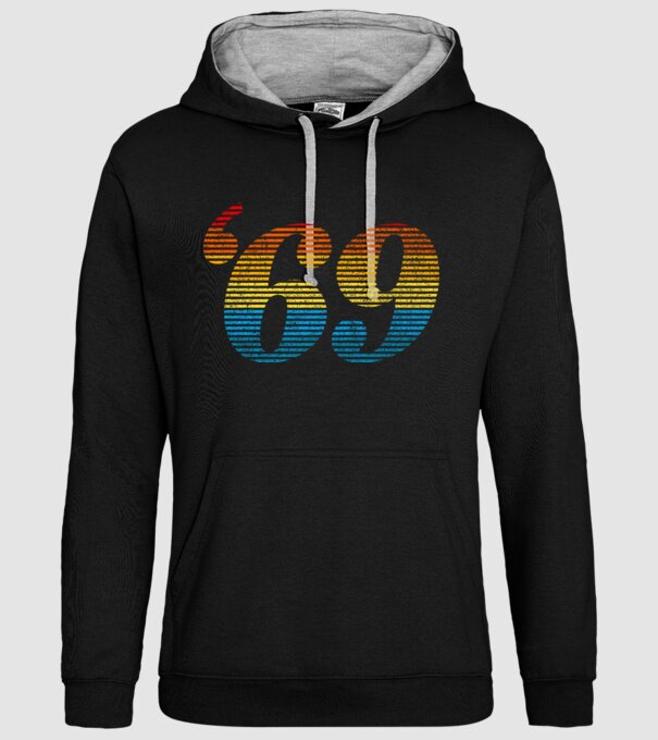 Retro Birthday 1969 model negru pe tricou
