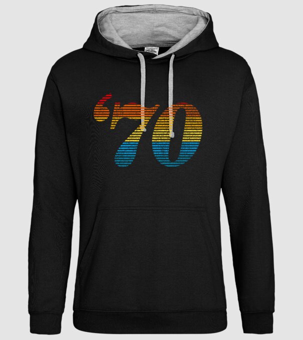 Retro Birthday 1970 model negru pe tricou