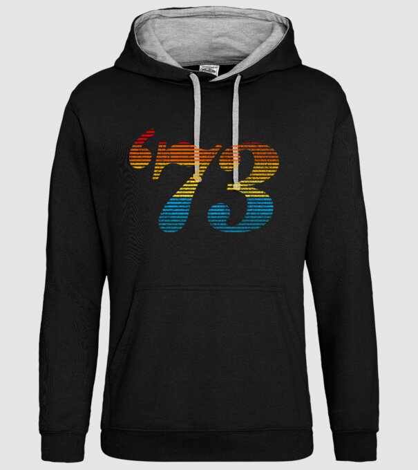 Retro Birthday 1973 model negru pe tricou