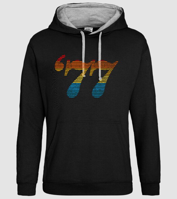 Retro Birthday 1977 model negru pe tricou