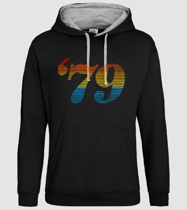 Retro Birthday 1979 model negru pe tricou