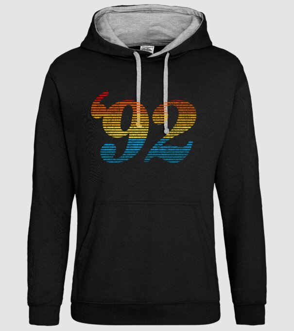 Retro Birthday 1992 model negru pe tricou