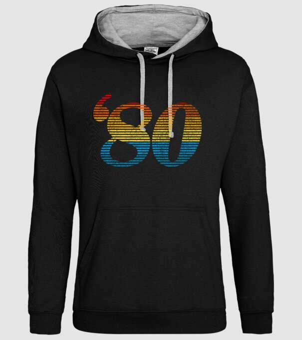 Retro Birthday 1980 model negru pe tricou