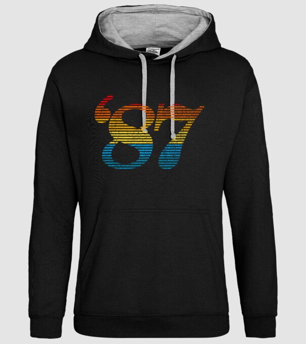 Retro Birthday 1987 model negru pe tricou