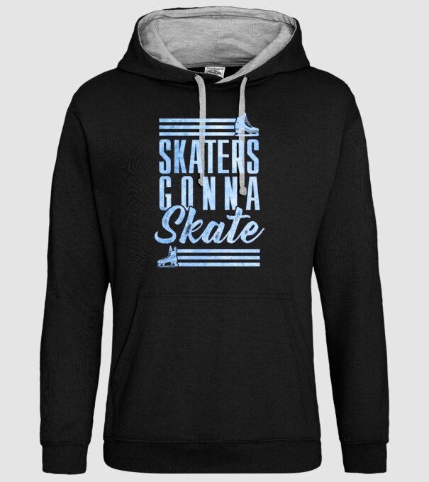 skaters gonna skate model negru pe tricou