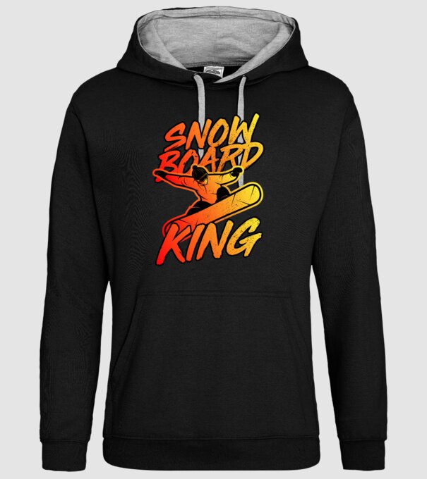 snowboard king model negru pe tricou