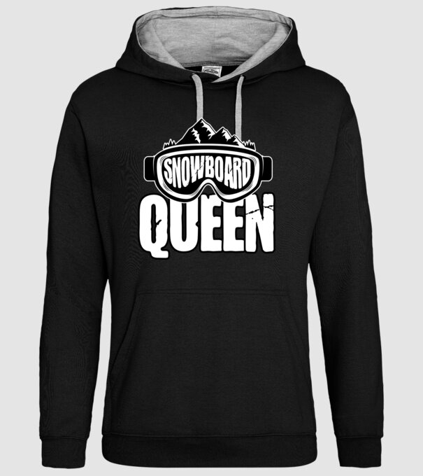 snowboard queen 01 model negru pe tricou