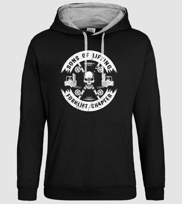 SONS OF LIFTING model negru pe tricou