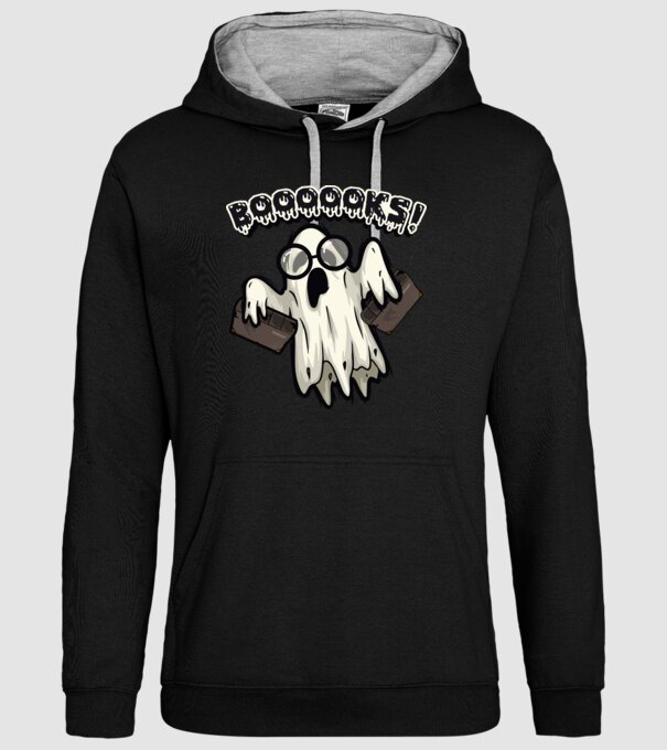 Spooky boookworm model negru pe tricou