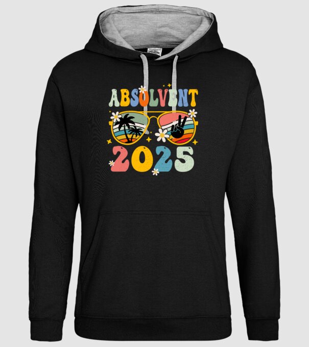 Absolvent 2025 model negru pe tricou