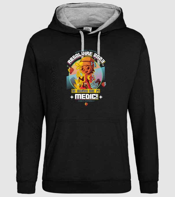 absolvire 2023 medic model negru pe tricou