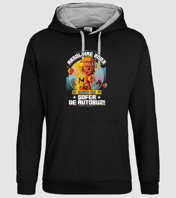 absolvire 2023 șofer de autobuz model negru pe tricou