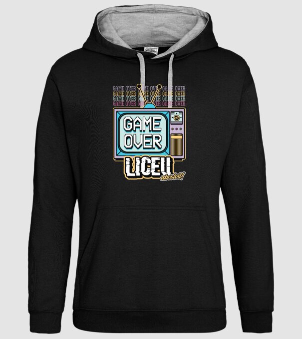 Absolvire retro liceu model negru pe tricou