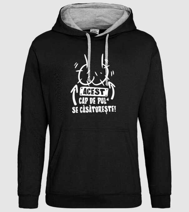 acest - cap de pulă - se căsătorește! model negru pe tricou
