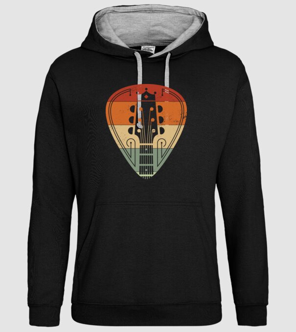 acoustic guitarist model negru pe tricou