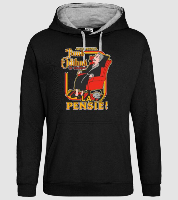 Adio muncă, bună odihnă! în sfârșit, la pensie! model negru pe tricou