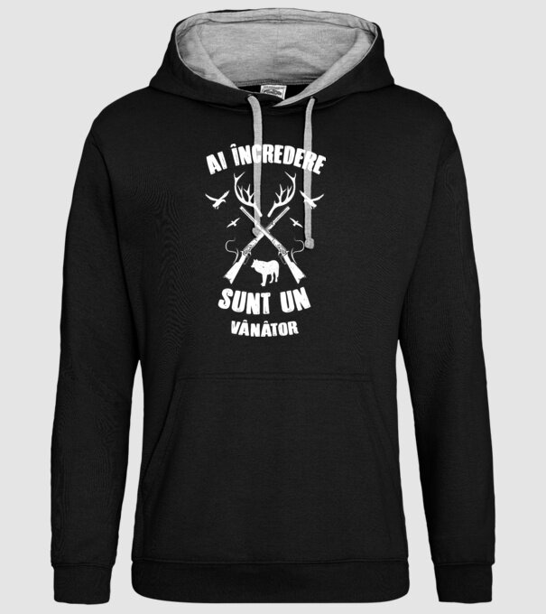 Ai încredere, sunt un vânător model negru pe tricou