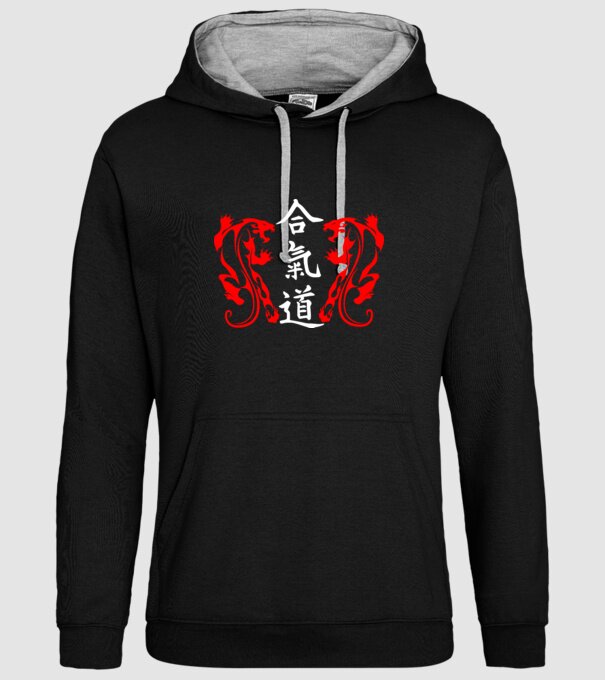 Aikido 2 model negru pe tricou