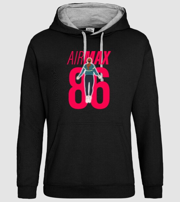 air max 86 stranger things model negru pe tricou