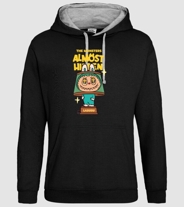 Almost Hidden model negru pe tricou