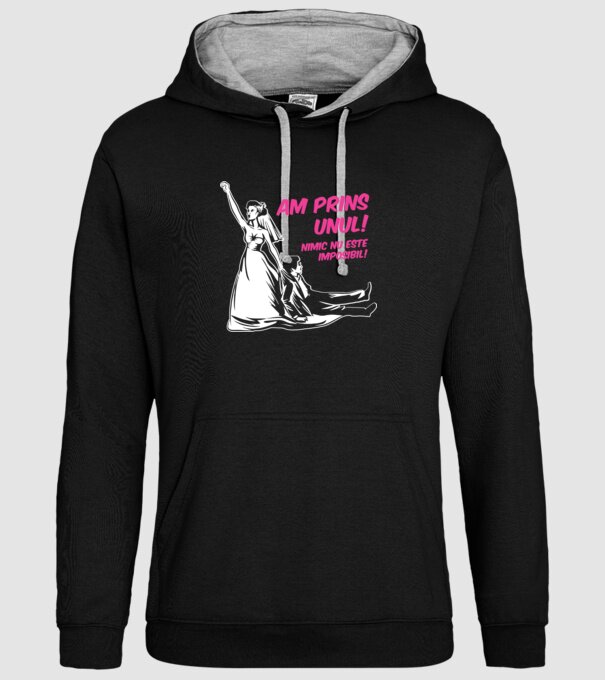 Am prins unul Nimic nu este imposibil model negru pe tricou