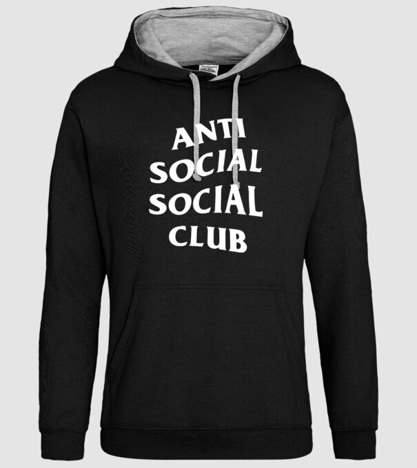 Anti social social club model negru pe tricou
