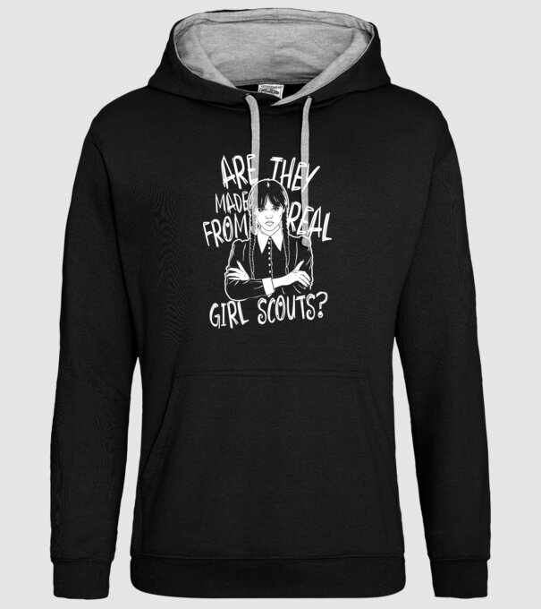 Are the made from real girl scouts model negru pe tricou