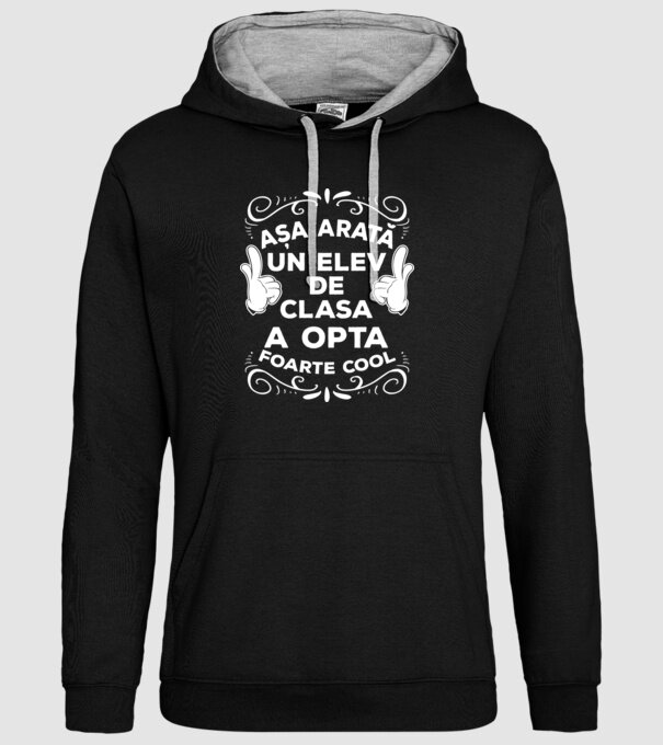 Așa arată un elev de clasa a opta foarte cool model negru pe tricou