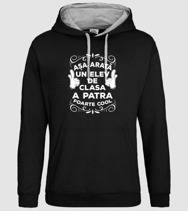 Așa arată un elev de clasa a patra foarte cool model negru pe tricou