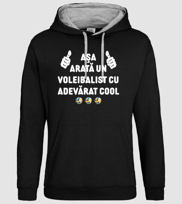 Așa arată un voleibalist cu adevărat cool model negru pe tricou