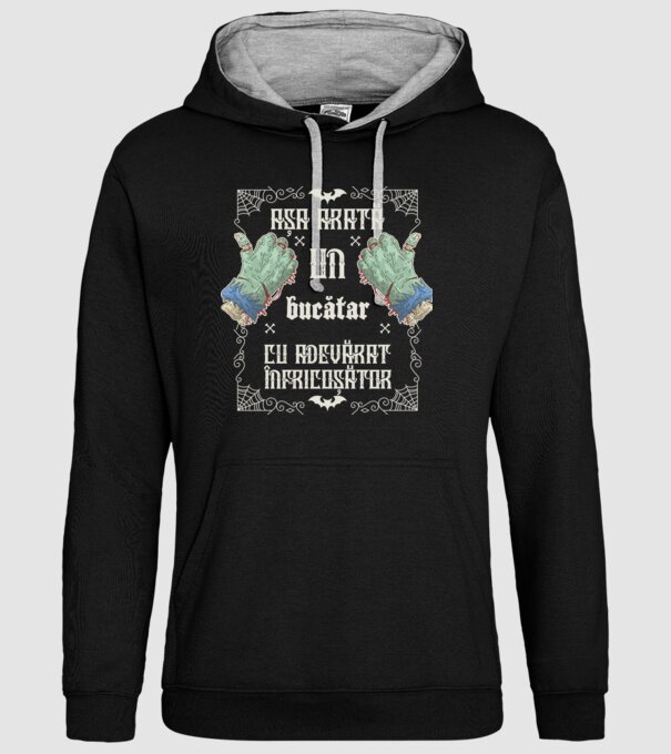Așa arată un BUCĂTAR cu adevărat înfricoșător model negru pe tricou