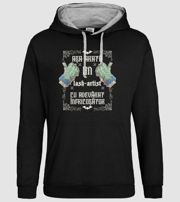 Așa arată un LASH-ARTIST cu adevărat înfricoșător model negru pe tricou