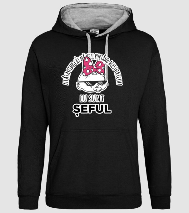 atâta timp cât mă vezi purtând acest tricou, eu sunt șeful model negru pe tricou